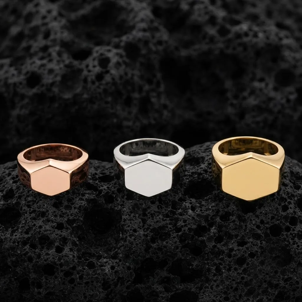 Paquete de tama&ntilde;os de anillo de sello de joyer&iacute;a v15 S M L Modelo de impresión 3D .c4d .max .obj .3ds .fbx .stl .blend 