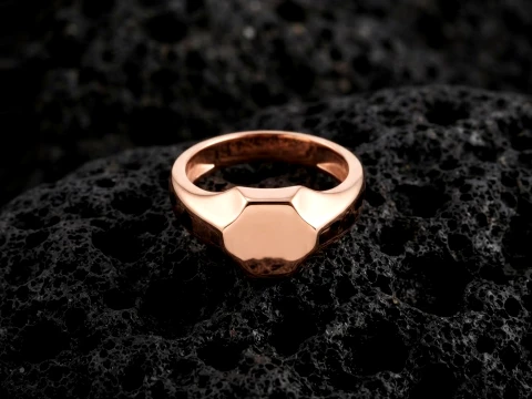 Jewelry Signet Ring v16 S Size 3D print model 3D Print Model