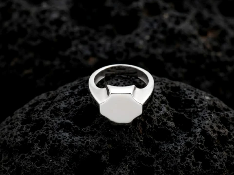 Jewelry Signet Ring v16 M Size 3D print model 3D Print Model