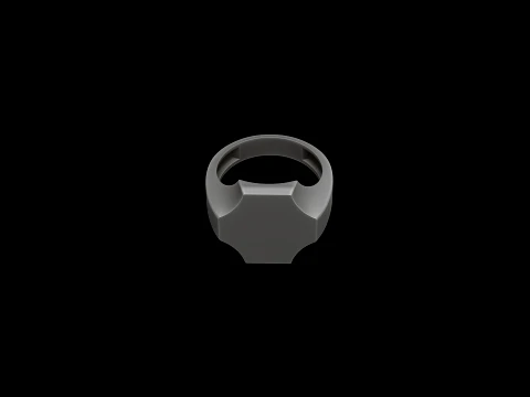 Jewelry Signet Ring v16 L Size 3D print model 3D Print Model