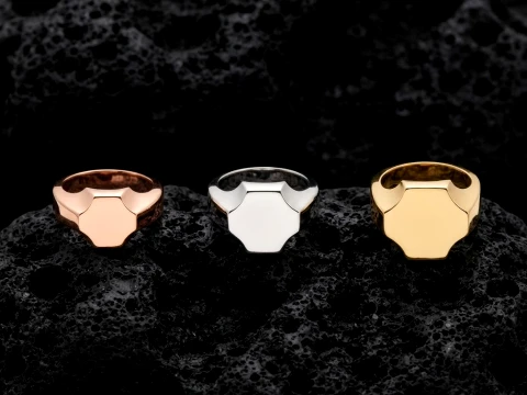 Jewelry Signet Ring v16 S M L Sizes Pack 3D Print Model
