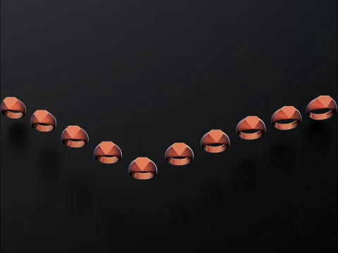 Ювелірна каблучка-печатка v17 Розмір S 3D модель для друку 3D Принт Модель