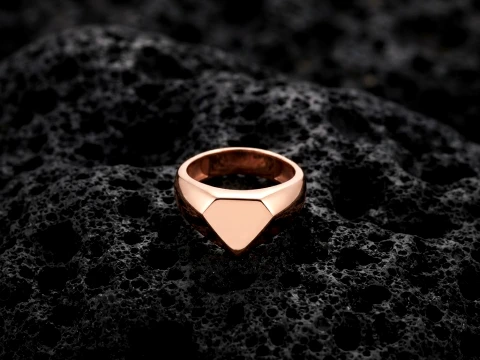 Jewelry Signet Ring v17 S Size 3D print model 3D Print Model