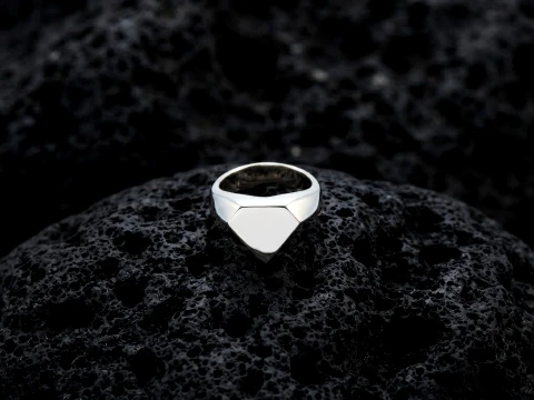 Jewelry Signet Ring v17 M Size 3D print model 3D Print Model