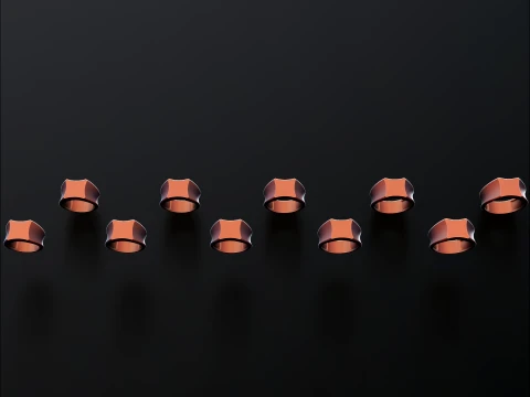 Ювелірна каблучка з печаткою v18 S розміру 3D модель для друку 3D Принт Модель