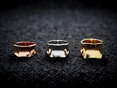 Jewelry Signet Ring v18 S M L Sizes Pack 3D Print Model