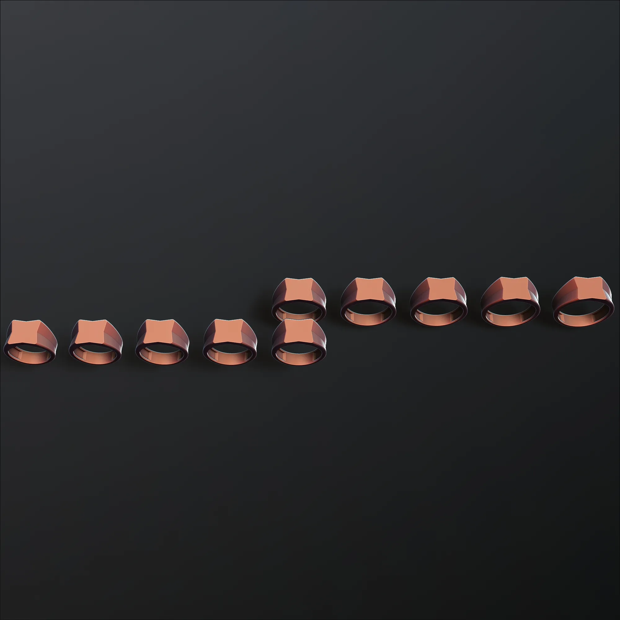 Jewelry Signet Ring v19 S Size 3D print model 3D Print Model .c4d .max .obj .3ds .fbx .stl .blend 