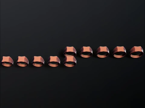 Takı M&uuml;h&uuml;r Y&uuml;z&uuml;k v19 S Boyut 3D baskı modeli 3D Baskı Modeli