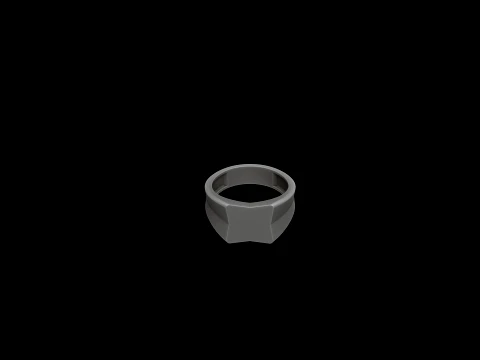 Jewelry Signet Ring v19 S Size 3D print model 3D Print Model