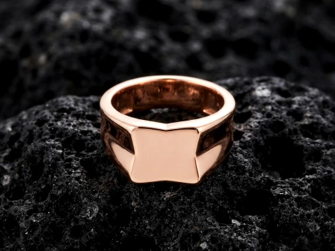 Jewelry Signet Ring v19 S Size 3D print model 3D Print Model