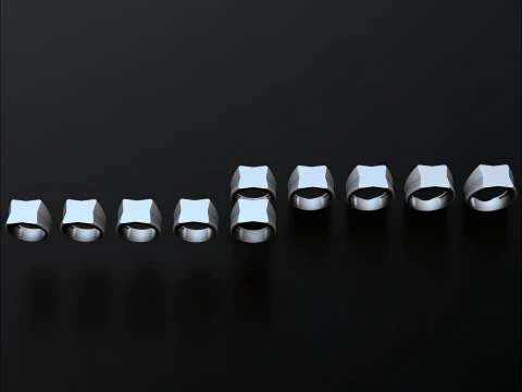 Jewelry Signet Ring v19 M Size 3D print model 3D Print Model
