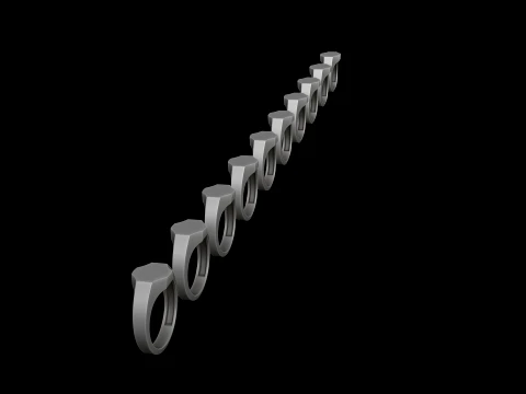 Anello con sigillo per gioielli v20 Modello di stampa 3D taglia S Modello di stampa 3D