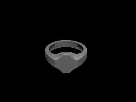 Anello con sigillo per gioielli v20 Modello di stampa 3D taglia S Modello di stampa 3D