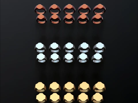 Jewelry Signet Ring v20 S M L Sizes Pack 3D Print Model