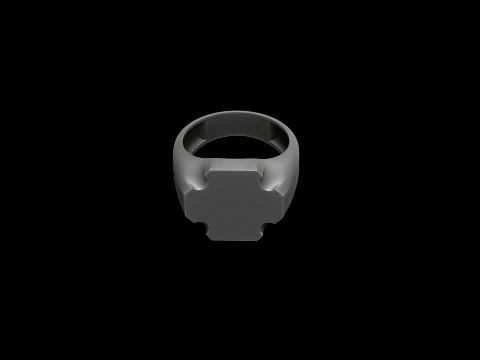 Jewelry Signet Ring v21 L Size 3D print model 3D Print Model