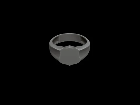 Jewelry Signet Ring v22 S Size 3D print model 3D Print Model