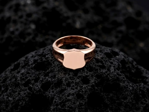 Jewelry Signet Ring v22 S Size 3D print model 3D Print Model