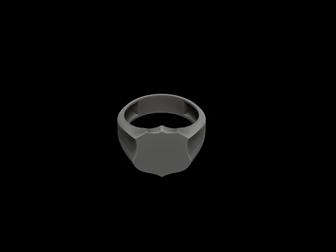 Jewelry Signet Ring v22 M Size 3D print model 3D Print Model