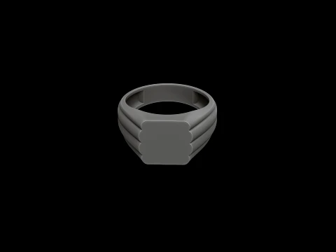 Jewelry Signet Ring v23 S Size 3D print model 3D Print Model