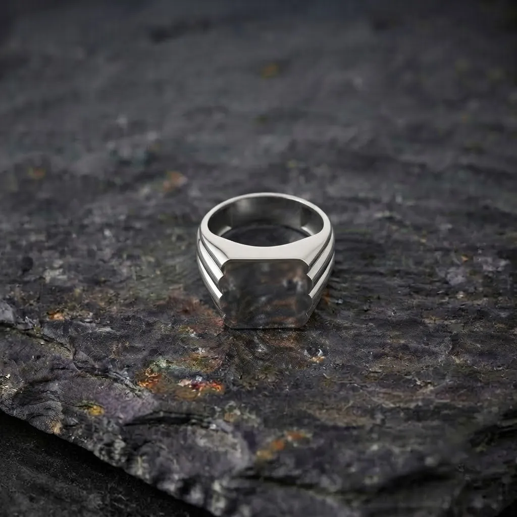 Anello con sigillo per gioielli v23 Modello di stampa 3D taglia M Modello di stampa 3D .c4d .max .obj .3ds .fbx .stl .blend 