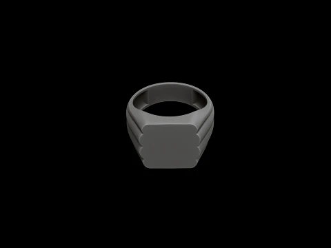 Anello con sigillo per gioielli v23 Modello di stampa 3D taglia M Modello di stampa 3D