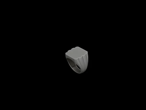 Jewelry Signet Ring v23 L Size 3D print model 3D Print Model