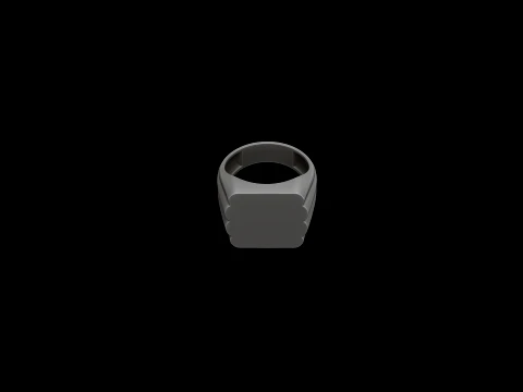 Jewelry Signet Ring v23 L Size 3D print model 3D Print Model