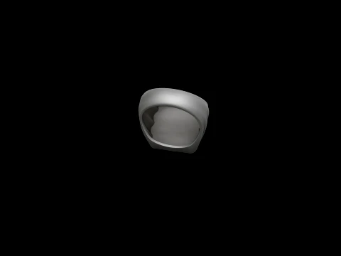 Jewelry Signet Ring v23 L Size 3D print model 3D Print Model