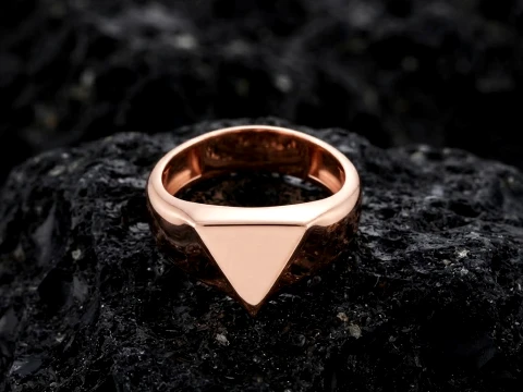Jewelry Signet Ring v24 S Size 3D print model 3D Print Model