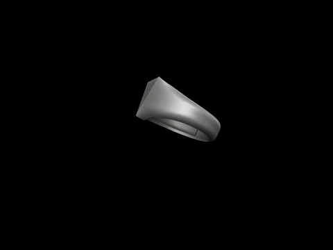 Jewelry Signet Ring v24 S Size 3D print model 3D Print Model