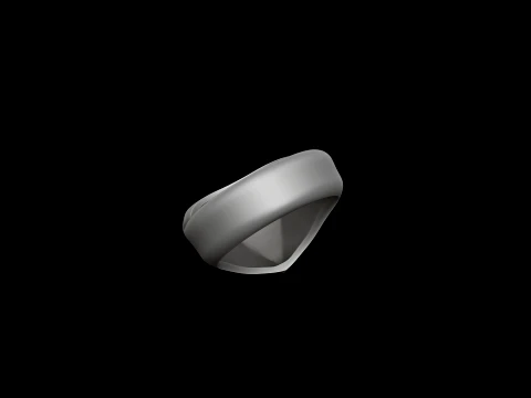 Jewelry Signet Ring v24 M Size 3D print model 3D Print Model