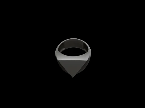 Jewelry Signet Ring v24 L Size 3D print model 3D Print Model