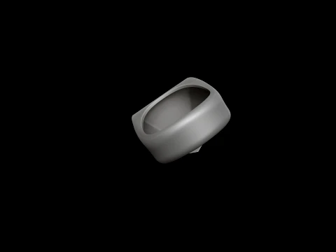 Jewelry Signet Ring v24 L Size 3D print model 3D Print Model