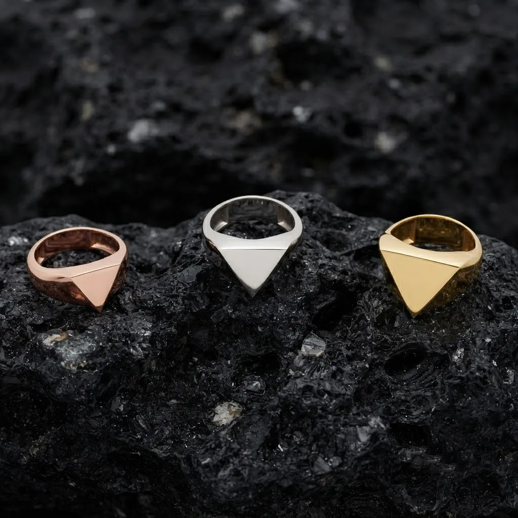 Jewelry Signet Ring v24 S M L Sizes Pack 3D Print Model .c4d .max .obj .3ds .fbx .stl .blend 