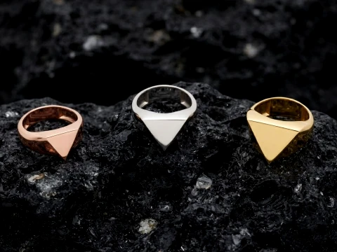 Jewelry Signet Ring v24 S M L Sizes Pack 3D Print Model