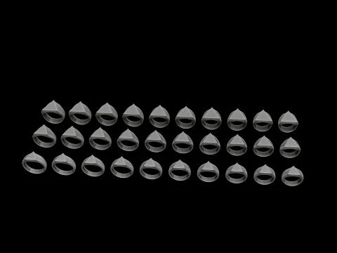 Jewelry Signet Ring v24 S M L Sizes Pack 3D Print Model