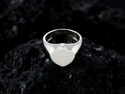 Jewelry Signet Ring v25 M Size 3D print model 3D Print Model
