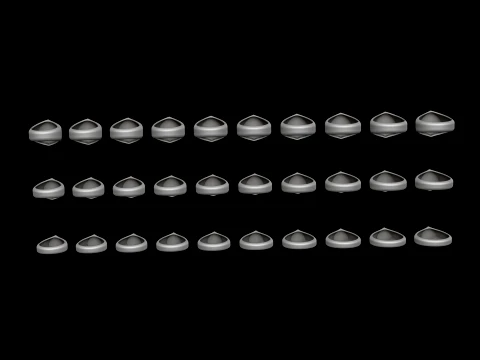 Jewelry Signet Ring v25 S M L Sizes Pack 3D Print Model