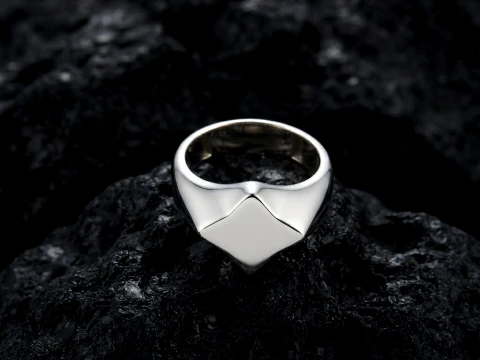 Jewelry Signet Ring v26 M Size 3D print model 3D Print Model