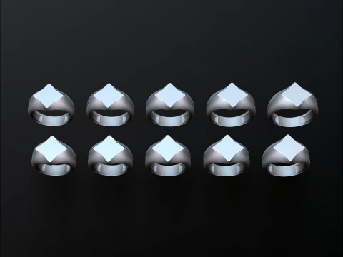 Anel de sinete de joias v26 tamanho M Modelo de impress&atilde;o 3D Modelo de Impressão 3D