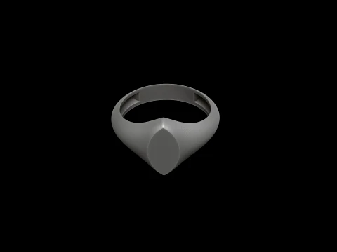 Jewelry Signet Ring v27 S Size 3D print model 3D Print Model