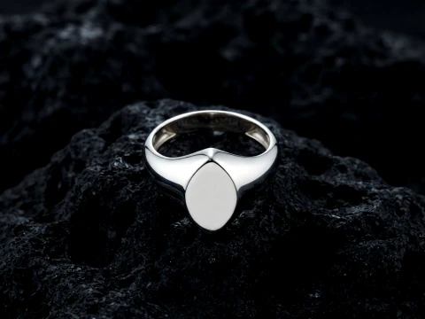 Jewelry Signet Ring v27 M Size 3D print model 3D Print Model
