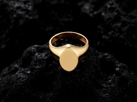 Jewelry Signet Ring v27 L Size 3D print model 3D Print Model