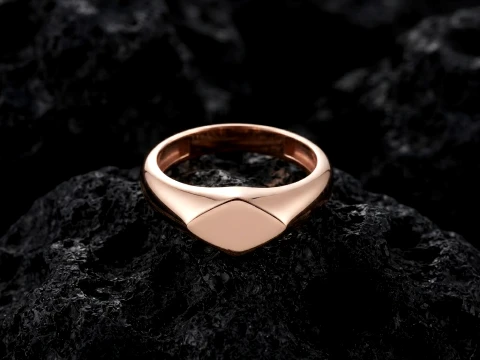 Jewelry Signet Ring v29 S Size 3D print model 3D Print Model
