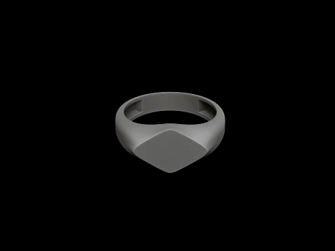 Jewelry Signet Ring v29 M Size 3D print model 3D Print Model