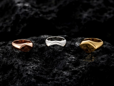 Jewelry Signet Ring v29 S M L Sizes Pack 3D Print Model