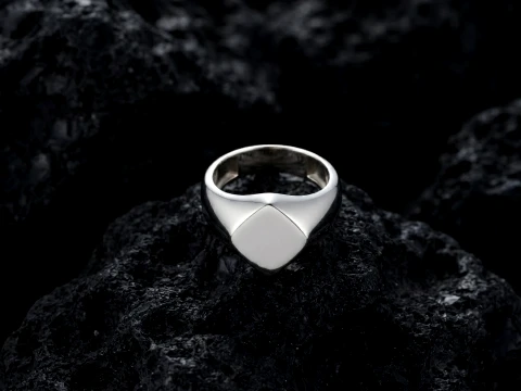 Jewelry Signet Ring v30 M Size 3D print model 3D Print Model