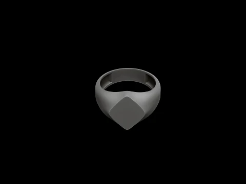 Jewelry Signet Ring v30 M Size 3D print model 3D Print Model