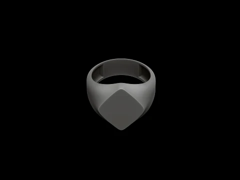 Jewelry Signet Ring v30 L Size 3D print model 3D Print Model