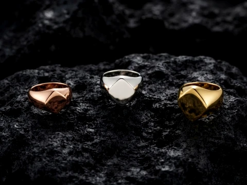 Jewelry Signet Ring v30 S M L Sizes Pack 3D Print Model